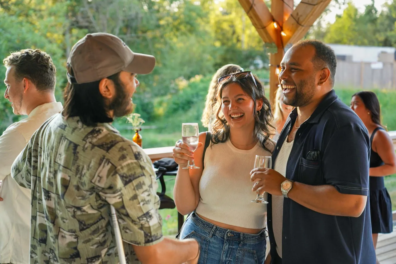 Alums connecting as they celebrate their Class of 2014 Pacific Academy 10-Year Reunion